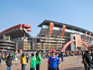 Na futbalových MS v Johannesburgu. 