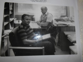 S legendou. J. Vengloš počas častých stretnutí s  J. Tarcalom. 