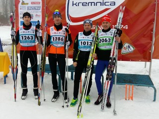 Bežci z Medzilaboriec, zľava Štefan Macho, Maroš Tyrpák, Ján Murdzík, Miroslav Smetana.