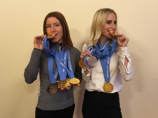 Henrieta Farkašová spolu s navádzačkou Natáliou Šubrtovou
Zdroj: archív HF.