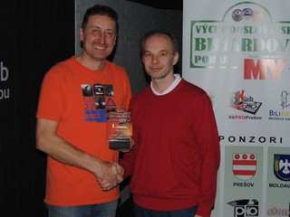 P. Šoltís (s trofejou) a Z. Lukács.