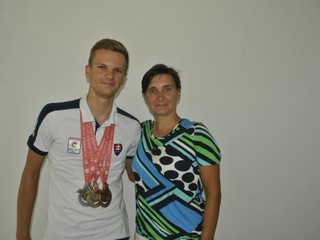 A. Babič s trénerkou L. Litvinovou-Ilavskou. 