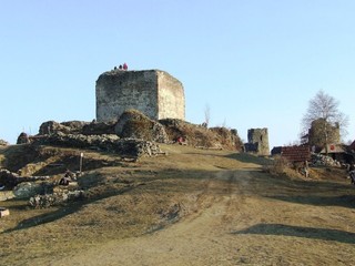 Šarišský hrad. Pobeží sa v jeho okolí.