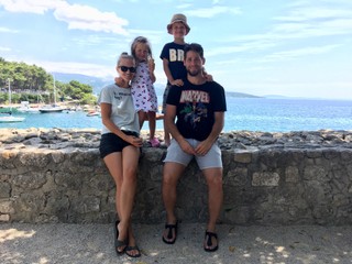 Gabriel Spilar s rodinkou na dovolenke.