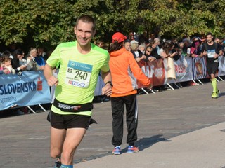 Šéfredaktor Korzára Jaro Vrábeľ na trati MMM 2018. 