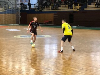 Najväčšie hviezdy turnaja Peter Gal Andrezly (s loptou) a Gabriel Rick.