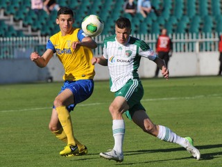 Matúš Marcin (vpravo) ešte vo farbách prešovského Tatrana.