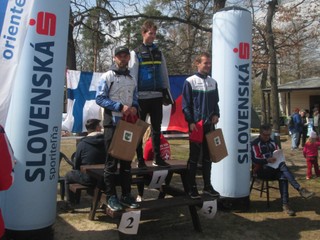 Trio ocenených eliťákov - zľava 2. Bukovác, 1. Mušinský, 3. Simkovics.