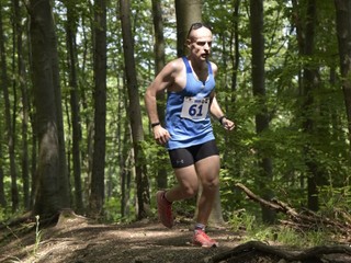 Slovenský šampión Emil Henček na trati.