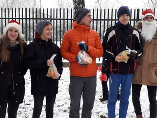 Ocenené trio na A-trati, zľava 2.Roháč, 1.Tysz, 3. Krajčík.