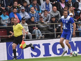 Ľubomír Reiter si v septembri zahral pri oslave storočnice olomouckého futbalu.