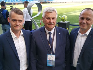 Spišiaci vo finále pohára, zľava Peter Bednár, Jaroslav Švarc a Radoslav Bobko.