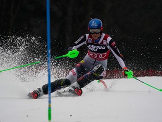 Slovenská lyžiarka Petra Vlhová počas 1. kola slalomu v Záhrebe.