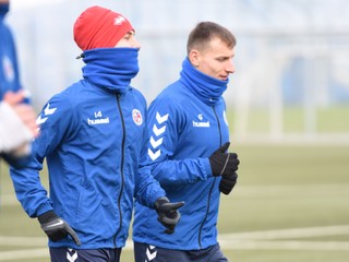 Boris Turčák a Martin Košťál na prvom tréningu v FK Senica.