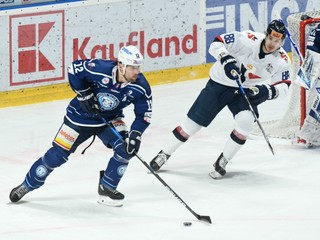 Zápas HK Nitra - HC Slovan Bratislava.