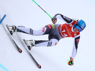 Petra Vlhová počas super-G v Garmisch-Partenkirchene.