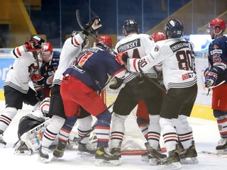 Momentka zo zápasu HKM Zvolen - Banská Bystrica.