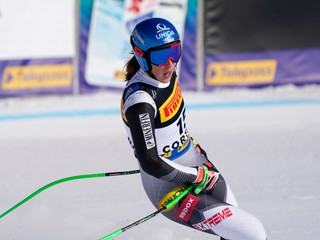 Petra Vlhová po super-G na MS v zjazdovom lyžovaní 2021.