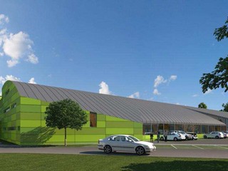 Vizualizácia novej haly, ktorá má vyrásť na Medickej ulici.