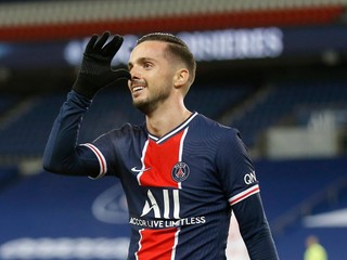 Pablo Sarabia reaguje po tom, ako strelil druhý gól do bránky Nimes.