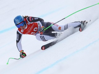 Petra Vlhová počas super-G v nemeckom stredisku Garmisch-Partenkirchen.