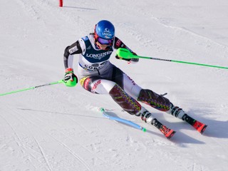 Petra Vlhová počas alpskej kombinácie MS v zjazdovom lyžovaní 2021.