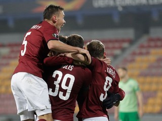 Futbalisti AC Sparta Praha - ilustračná fotografia.