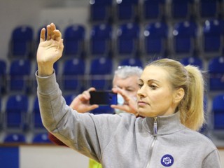 Zuzana Žirková v pozícii trénerky Lučenca.
