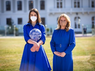 Prezidentka SR Zuzana Čaputová a slovenská lyžiarka Petra Vlhová.