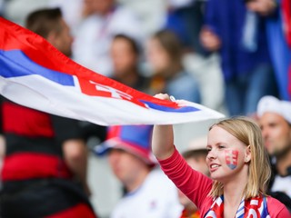 Slovenskí fanúšikovia počas EURO 2016.