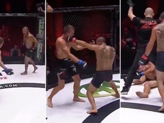 „MMA fighter sa posmieva súperovi, o tri sekundy neskôr je uspatý,“ píše americký portál o zápase Dík vs Makashvili