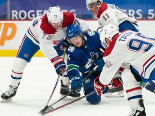 
Tomáš Tatar v zápase Vancouver - Montreal.