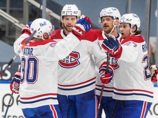 Radosť hráčov Montreal Canadiens.