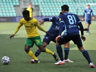 Momentka zo zápasu Žilina - Slovan Bratislava.