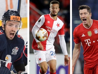Branislav Rapáč, Jakub Hromada a Robert Lewandowski.