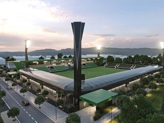 Vizualizácia nového futbalového štadióna v Prešove.