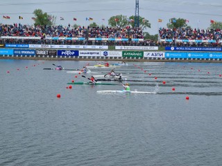 Lisa-Maria Gamsjäger na 200 m.
