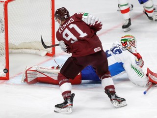 Lotyšsko - Taliansko na MS v hokeji 2021.