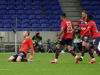 Futbalisti tímu Olympique Lyon.