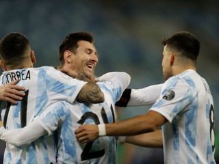 Lionel Messi a gólová radosť Argentíny.