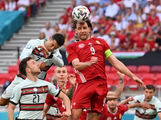 Momentka zo zápasu Maďarsko - Portugalsko na EURO 2020. 
