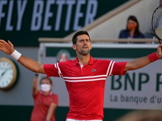 Novak Djokovič po výhre na Roland Garros.