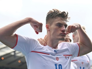 Patrik Schick po tom, ako premenil penaltu v zápase Česko - Chorvátsko na EURO 2020.