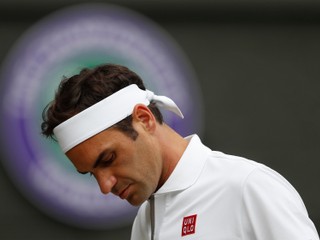 Švajčiarsky tenista Roger Federer počas Wimbledonu v roku 2019. 