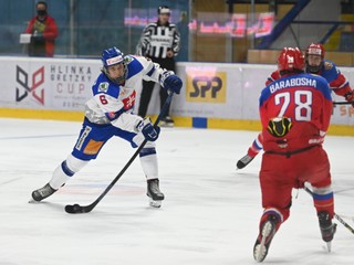 Jozef Viliam Kmec vo finále Hlinka Gretzky Cup 2021.