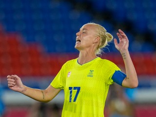 Švédska futbalistka a kapitánka tímu Caroline Segerová.