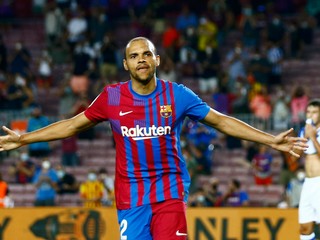 Barcelonský útočník Martin Braithwaite. 