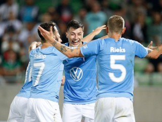 Malmö FF po postupe do skupiny Ligy majstrov.
