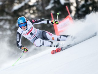 Petra Vlhová ide obrovský slalom v stredisku Killington. 