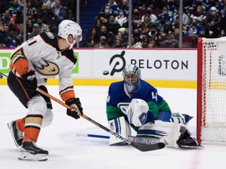 Jaroslav Halák v bránke Vancouver Canucks.